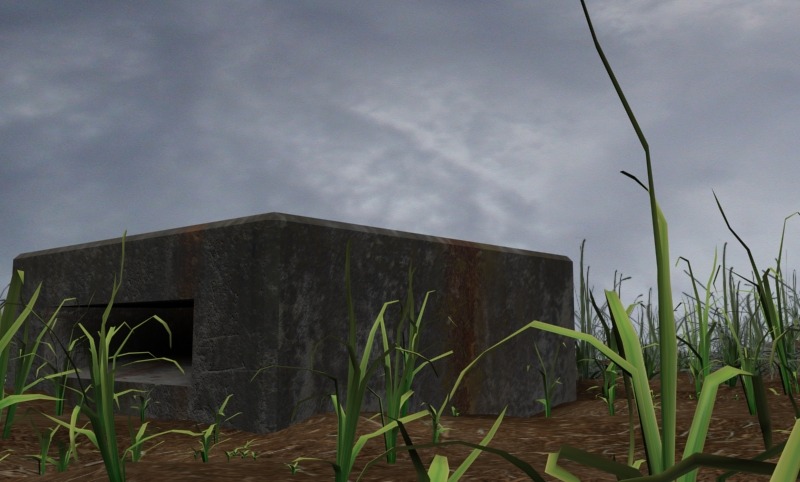 Video still for Bunker, an animation by Rupert Nesbitt